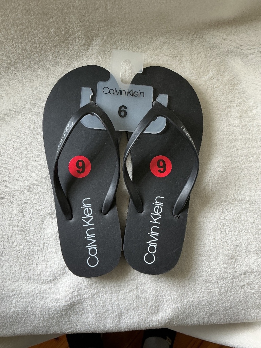 Calvin Klein flip flops